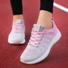 Tênis de corrida feminino moda casual sapatos baixos femininos sapatos femininos de verão malha respirável mulher sapatos vulcanizados