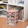 Other Home Garden 4 Tier Makeup Organizer Creative Desktop Cosmetics Storage Drawer Long Last Container Box For Household Decoration 230615