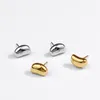 Stud Oorbellen Minimalistische 925 Sterling Zilver Bean Shape Goud Kleur Geometrische Handgemaakte Party Accessoires Sieraden Cadeau