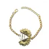 Urok bransolety słodkie stokrotki kwiat osobowość minimalistyczne kwiaty perły bransoletka dla kobiet partyjne oświadczenie biżuterii