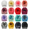 15 CM Solid Color Handmade Flower Newborn Hats Soft Comfortable Baby Girls Indian Cap Kids Hair Accessories Holiday Gift