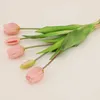 Dried Flowers Simulation Soft Tulip Home Decoration Wedding Fake Flower Moisturizing High-end Living Room Plants Office Decor