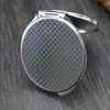 En gros 50 pcs 60 MM Blanc Compact Miroir DIY Portable Métal miroir cosmétique Argent # sl1140 Swkio