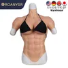 Breast Form Roanyer Male Muscle Suit for Cosplay Fake Boobs D Cup Breast Forms Crossdresser Realistic Macho Belly Costumes Drag Queen 230615
