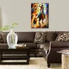 Vibrant Figure Art on Canvas Rodeo The Chase Handmade Contemporary Oil Painting for Living Room Wall