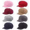 Bérets Vintage femmes béret chapeau hiver chaud casquette couleur unie velours côtelé gavroche bérets Angleterre rétro octogonal chapeau coréen littéraire Painte Z0613