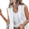 Women's Suits Blazer Vest Solid Color Loose Cardigan Sleeveless Jacket Single Button Wasitcoat Female Formal Suit Coat Commute Clothing 230615
