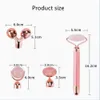 Masseur de visage Électrique Rose Quartz Masseur Rouleau 4 En 1 Vibrant Quartz Rouleau Visage Corps Outil De Massage Soins De La Peau Lifting Beauté Bar 230615