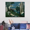 Opera d'arte fatta a mano su tela Pastorale Paul Cezanne Dipinto Campagna Paesaggi Ufficio Studio Decor