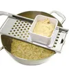 Máquina manual para hacer fideos Máquina para hacer pasta Manual para hacer fideos Spaetzle Hoja de acero inoxidable Spaetzle Noodle Dumpling Maker Pasta Cocina Herramienta de cocina 230616