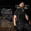 メンズTシャツ戦術Tシャツメンスポーツ屋外軍事ティーファストドライショートスリーブTシャツハイキングハンティングアーミー戦闘男性衣類