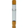 Smoking Natural Wooden Pyrex Thick Glass Filter Pipes Dry Herb Tobacco Spoon Bowl Handpipe Portable Wood Tips Mouthpiece Innovative Cigarette Holder DHL