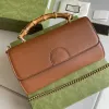 Designer Kvinnor väskor bambu hantera handväskor crossbody mode purses axelväskor korsk kropp tote kvinna väska äkta läder handväska handväska