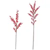 Dried Flowers Simulation Holly Fruit Long Pole Red Home Living Room Dining Table Wedding Decoration Artificial Flower Fake Plant