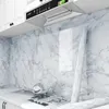 Stickers muraux Papier peint auto-adhésif en marbre Cuisine étanche Résistance aux hautes températures Cabinet résistant à l'huile Remis à neuf 230616
