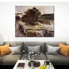 Impressionistische landschap Canvas Art Quai De Bercy Paul Cezanne schilderij handgemaakte kunstwerken voor hotellobby