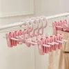 Hangers Cute Baby Children Kids Hanger Pants Rack Trousers Clip Non-slip Clothes Support Home Plastic Seamles