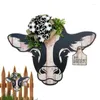 Fleurs décoratives Highland bétail porte suspendus guirlande ornement tête de vache artificielle guirlande cadeau de noël décor à la maison pour la fête de vacances