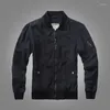 Mäns jackor Män baseball uniform pilotjacka Militär taktik Bomber Coat Casual Cotton Ytterkläder Sidan blixtlås för manlig