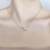 Chaînes Classique Vintage Vent Piano Papillon Clavicule Chaîne Collier Esthétique Simple Creux Petit Pendentif En Argent Sterling 925 Bijoux