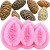 Baking Moulds Pine Cones Silicone Molds DIY Christmas Cake Decorating Tools Cupcake Topper Fondant Mold Cookie Candy Chocolate Gumpaste