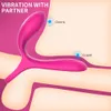 Sex toy masseur anneaux de pénis vibrateur pour hommes télécommande sans fil 9 vitesses délai de vibration éjaculation anneau de coq stimulateur clitoridien jouets Couple