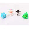 New Santa Claus Snowflake Xmas Tree Snowman Ring Merry Christms Party Finger Lights Children Finger Christmas Toys Gift Party Props