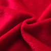 Filtar röd flanell filt mjukt kast på bäddsoffa sängplan resor plädar vuxna hem textil fast färg filt43 230615