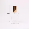 15 ml Vierkante Glazen Parfum Verstuiver Lege Parfum Fles Zilver Goud Zwart Cap Cosmetica Spray Flessen Groothandel Wbgrt