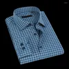 Erkekler Sıradan Gömlek Camicia A Quadri Da Uomo Camicie Eleganti Maniche Lunghe Dal Design Speciale Confortevole Intelligenti Coton