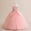 Girl Dresses Flower Princess Dress Mesh Fluffy Skirt Piano Performance Little Children's