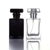 wholesale chaud 30 ML Portable Transparent Noir Verre Vaporisateur De Parfum Bouteilles Avec Atomiseur En Aluminium Vide Cosmétique Conteneurs Lkcqa