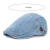 Bérets gavroche casquettes Vintage Denim bérets chapeau adulte avancé plat britannique Western hommes béret été Z0613