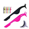 2021 False Eyelash Clip Fake Eye Lash Applicator Eyelash Extension Curler Nipper Auxiliary Tweezers Clamp Makeup Tools Fast Ship