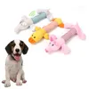 Dog Toys Tugga Toy Squeak Sound Dolls Cat Fleece Pet Roliga Plush Toys Passar för alla husdjurs hållbarhet