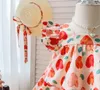 Abiti da ragazza Vendita al dettaglio Neonate Estate Cute Love Pattern Dress Princess Kids Swee Dress Holiday 2-7 T 230615