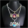 Collane con ciondolo Personalizzato Hip Hop Son Po Regalo commemorativo personalizzato Drop Consegna Gioielli Pendenti Dhu7Z