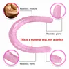 Секс-игрушка-массажер 46 см, мягкий желейный фаллоимитатор, двойной длинный реалистичный фаллоимитатор, член, лесбийская вагинальная анальная пробка, гибкий искусственный пенис для женщин, игрушки