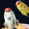 Roket fırlatıcı oyuncaklar açık roket su basınç asansör fıskiye oyuncak eğlenceli etkileşim Bahçe çim su sprey çocuklar için oyuncak