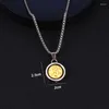 Choker Creative Rotatable Lucky Number5 Coin Necklace for Men and Men and Men and Women Fashion Persualiner