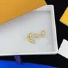 2023 New L Brand Cross orecchini Gioielli di design Orecchino d'oro per le donne Fashion Luxury Womens Mens Ear Studs Orecchini minimalisti