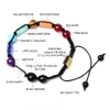 Autres ensembles de bijoux 8X12Mm Grooving Yoga Sept Chakras Pierre Naturelle Bracelet Perles Pierres Précieuses Améthyste Agate Lapis Tiger Eye Bracelets Dhhvt