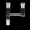 Glass hookah 14 and 18.8 mm clound buddy Y adapter, plug type carbohydrate male to female connector