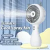 Elektriska fläktar Mini Portable Speed ​​Firidifying Spray Mode Water Summer USB Laddning Luft Skick utomhus camping hem