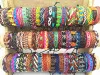 Wholesale Bulk Lots 50pcsLots Reteo Mix Styles Leather Cuff Bracelets For Men Women Wrist Jewelry