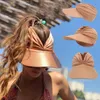 Visors Polyamide Sun Protect Wide Brim Sunhat Women Outdoor Summer Hat Open Top Hollow Cap Adult Sun Visor Hat Travel Seaside Beach Hat 230615