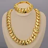 Wholesale Hip Hop Jewelry 20mm Luxury 10k 18k 24k Gold Plated Custom Solid Cuban Miami Link Chain Necklace for Men