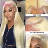 Perruques en dentelle 613 Perruques avant en dentelle 13x6 Cheveux brésiliens raides 13x4 Blonde Transparent Lace Frontal Wigs 360 Full Lace Perruques de cheveux humains 230616