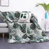 Couverture feuilles tropicales Jungle vert jeter couverture décor canapé couverture couverture tricotée couverture pour lits couvre-lit R230615