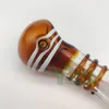 Glass Hand Pipe with Fixed Screen Mixed Colours Tobacco Smoking Spoon Pipes 3 Rings YAREONE Wholesale